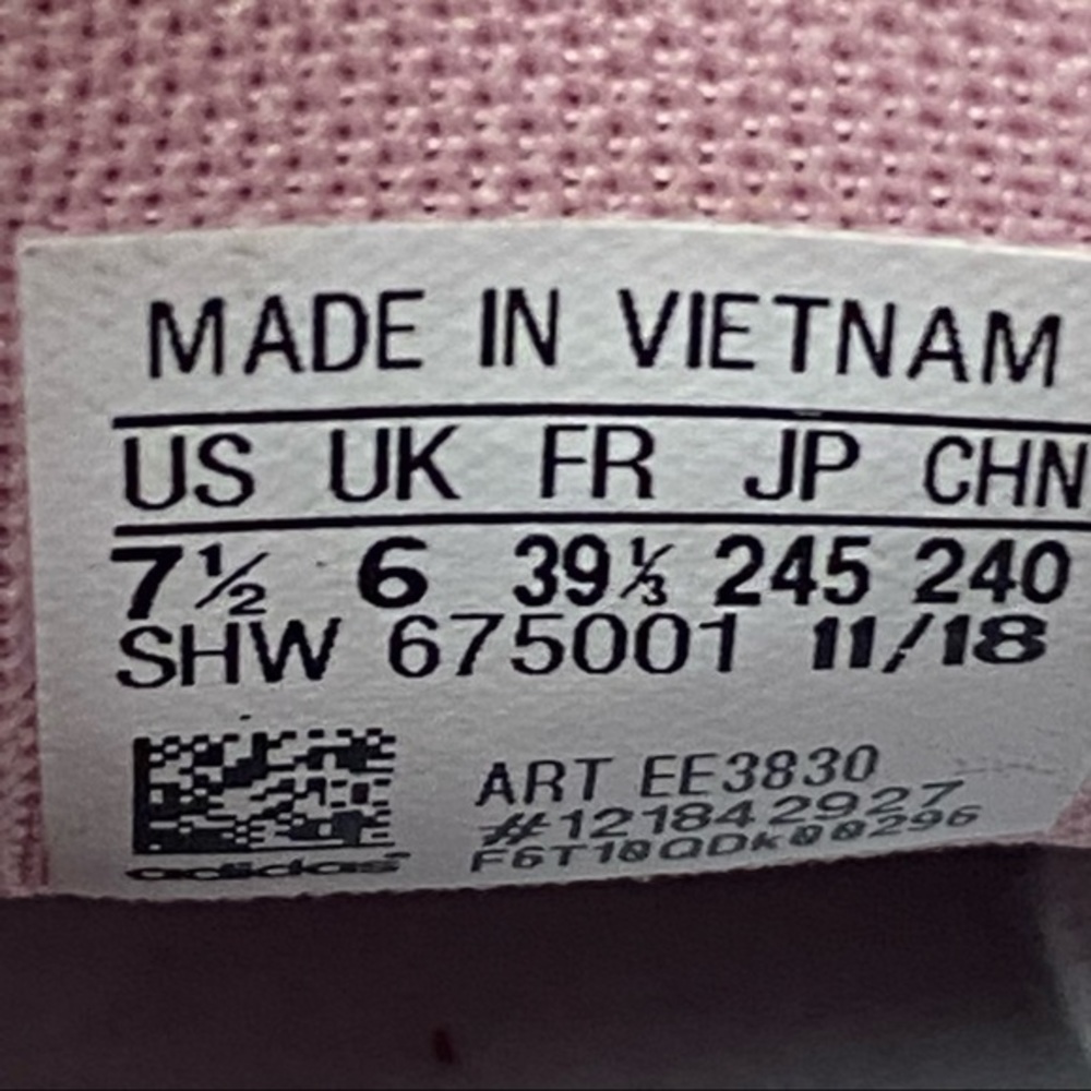 adidas Women's Red Pink White Falcon Sneakers - Picture 8 of 13